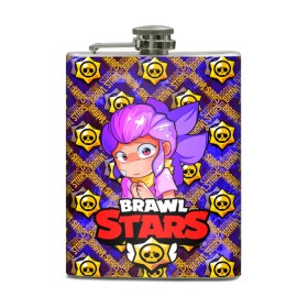 Фляга с принтом SHELLY BRAWL STARS в Рязани, металлический корпус | емкость 0,22 л, размер 125 х 94 мм. Виниловая наклейка запечатывается полностью | brawl | brawl stars | brawl stars spike | brawl stars спайк | shelly | stars | бравл | бравл старс | бравл старс спайк | бравл старс шел | игры | лого | лого brawl stars | лого бравл старс | логотип | логотип brawl stars | логотип бравл ст