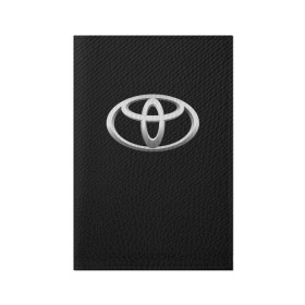 Обложка для паспорта матовая кожа с принтом Toyota carbon в Рязани, натуральная матовая кожа | размер 19,3 х 13,7 см; прозрачные пластиковые крепления | 2020 | alphard | auto | camry | corolla | highlander | hilux | land cruiser 200 | prado | rav4 | sport | supra | toyota | tundra | авто | автомобиль | автомобильные | альфард | бренд | камри | марка | машины | спорт | тойота