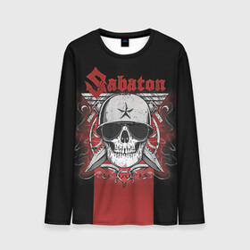 Мужской лонгслив 3D с принтом Sabaton Army Skull в Рязани, 100% полиэстер | длинные рукава, круглый вырез горловины, полуприлегающий силуэт | battle metal | sabaton | военный рок | йоаким броден | крис рёланд | пар сундстрём | рок | рок группа | хэви метал | шведская группа | шведский рок