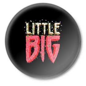 Значок с принтом Little Big в Рязани,  металл | круглая форма, металлическая застежка в виде булавки | Тематика изображения на принте: 20 | 2020 | big | eurovision | little | music | биг | бузова | евровидение | ильич | литл | музыка