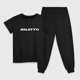 Детская пижама хлопок с принтом Niletto в Рязани, 100% хлопок |  брюки и футболка прямого кроя, без карманов, на брюках мягкая резинка на поясе и по низу штанин
 | logo | niletto | логотип | любимка niletto | нилето