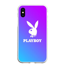 Чехол для iPhone XS Max матовый с принтом PLAYBOY в Рязани, Силикон | Область печати: задняя сторона чехла, без боковых панелей | Тематика изображения на принте: brand | brazzers | faketaxi | hub | mode | playboy | бразерс | бренд | мода | фейк такси