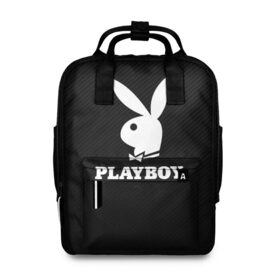 Женский рюкзак 3D с принтом PLAYBOY в Рязани, 100% полиэстер | лямки с регулируемой длиной, сверху ручки, чтобы рюкзак нести как сумку. Основное отделение закрывается на молнию, как и внешний карман. Внутри два дополнительных кармана, один из которых закрывается на молнию. По бокам два дополнительных кармашка, куда поместится маленькая бутылочка
 | brand | brazzers | faketaxi | hub | mode | playboy | бразерс | бренд | мода | фейк такси