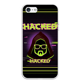 Чехол для iPhone 5/5S матовый Hacked: в Рязани, Силикон | Область печати: задняя сторона чехла, без боковых панелей | Тематика изображения на принте: cybepunk | hacked | hacker | it | аноним | анонимус | взлом | взломщик | киберпанк | программист | хак | хакер