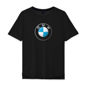 Мужская футболка хлопок Oversize с принтом BMW LOGO 2020 в Рязани, 100% хлопок | свободный крой, круглый ворот, “спинка” длиннее передней части | bmw | bmw motorsport | bmw performance | carbon | m | motorsport | performance | sport | бмв | карбон | моторспорт | спорт