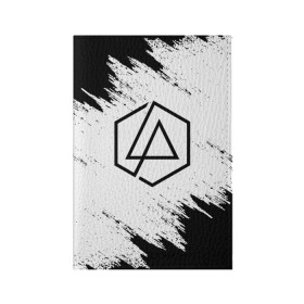 Обложка для паспорта матовая кожа с принтом LINKIN PARK в Рязани, натуральная матовая кожа | размер 19,3 х 13,7 см; прозрачные пластиковые крепления | Тематика изображения на принте: chester bennington | linkin park | mike shinoda | линкин парк