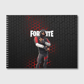 Альбом для рисования с принтом FORTNITE IKONIK в Рязани, 100% бумага
 | матовая бумага, плотность 200 мг. | Тематика изображения на принте: fortnite | fortnite 2 | fortnite x маршмелло | ikonik | marshmello | ninja | ninja streamer | иконик | ниндзя | фортнайт | фортнайт 2 | фортнайт глава 2