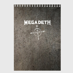 Скетчбук с принтом Megadeth в Рязани, 100% бумага
 | 48 листов, плотность листов — 100 г/м2, плотность картонной обложки — 250 г/м2. Листы скреплены сверху удобной пружинной спиралью | dave mustaine | megadeth | music | rock | дирк вербурен | дэвид эллефсон | дэйв мастейн | кико лоурейро | мегадеф | музыка | рок | трэш метал | хард рок | хеви метал