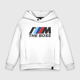 Детское худи Oversize хлопок с принтом BMW THE BOSS в Рязани, френч-терри — 70% хлопок, 30% полиэстер. Мягкий теплый начес внутри —100% хлопок | боковые карманы, эластичные манжеты и нижняя кромка, капюшон на магнитной кнопке | Тематика изображения на принте: bmw | bmw performance | m | motorsport | performance | бмв | бэха | моторспорт