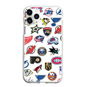 Чехол для iPhone 11 Pro матовый с принтом NHL PATTERN в Рязани, Силикон |  | anaheim ducks | arizona coyotes | boston bruins | buffalo sabres | calgary flames | canadiens de montreal | carolina hurricanes | chicago blackhawks | colorado avalanche | columbus blue jackets | dallas stars | detroit red wings | edmonton oil | hockey | 