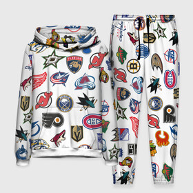 Мужской костюм 3D (с толстовкой) с принтом NHL PATTERN в Рязани,  |  | anaheim ducks | arizona coyotes | boston bruins | buffalo sabres | calgary flames | canadiens de montreal | carolina hurricanes | chicago blackhawks | colorado avalanche | columbus blue jackets | dallas stars | detroit red wings | edmonton oil | hockey | 