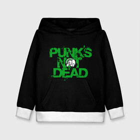 Детская толстовка 3D с принтом Punks Not Dead в Рязани, 100% полиэстер | двухслойный капюшон со шнурком для регулировки, мягкие манжеты на рукавах и по низу толстовки, спереди карман-кенгуру с мягким внутренним слоем | art | punk | punks not dead | rock | sons of anarchy | анархия | арт | группа | егор летов | логотип | музыка | надпись | панк | панк рок | прикольная | рок | свобода | хаос