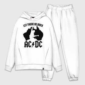 Мужской костюм хлопок OVERSIZE с принтом Let there be rock в Рязани,  |  | ac dc | acdc | acdc ас дс | angus | back in black | highway to hell | mckinnon | young | австралийская | ангус янг | ас дс | асдс | блюз | в форме | гитара | группа | крис слэйд | метал | молния | музыка | п | певец | рок | рок н ролл