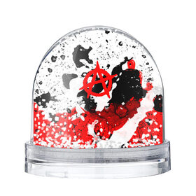 Снежный шар с принтом АНАРХИЯ в Рязани, Пластик | Изображение внутри шара печатается на глянцевой фотобумаге с двух сторон | anarchy | анархия | анархо коммунизм | граффити | символ | стена | череп