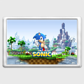 Магнит 45*70 с принтом SEGA SONIC в Рязани, Пластик | Размер: 78*52 мм; Размер печати: 70*45 | Тематика изображения на принте: sonic generations | sonic heroes | sonic mania | ёж | ёжик | игра соник | кино соник | сега игры | соник | соник бум | соник в кино | соник икс | соник фильм | фильм соник