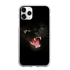 Чехол для iPhone 11 Pro Max матовый с принтом Злой Котик в Рязани, Силикон |  | Тематика изображения на принте: angry | animal | animals | beast | black | cat | kitten | британец | британка | животное | животные | зверек | зверь | злая | злой | кот | котейка | котенок | котэ | кошка | кошки | черная