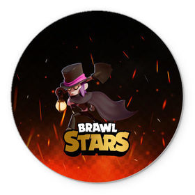 Коврик для мышки круглый с принтом Brawl stars Mortis Мортис в Рязани, резина и полиэстер | круглая форма, изображение наносится на всю лицевую часть | brawl | brawl stars | brawlstars | brawl_stars | jessie | mortis | бравл | бравлстарс | мортис