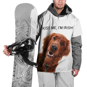 Накидка на куртку 3D с принтом Ирландский сеттер в Рязани, 100% полиэстер |  | irish | kiss me | kiss me im irish | ирландец | ирландия | ирландский | ирландский сеттер | красный сеттер | поцелуй меня я ирландец | рыжий сеттер | сеттер
