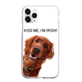 Чехол для iPhone 11 Pro матовый с принтом Ирландский сеттер в Рязани, Силикон |  | irish | kiss me | kiss me im irish | ирландец | ирландия | ирландский | ирландский сеттер | красный сеттер | поцелуй меня я ирландец | рыжий сеттер | сеттер