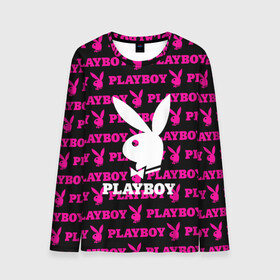 Мужской лонгслив 3D с принтом PLAYBOY в Рязани, 100% полиэстер | длинные рукава, круглый вырез горловины, полуприлегающий силуэт | brand | brazzers | fake taxi | faketaxi | hub | mode | playboy | бразерс | бренд | мода | фейк такси