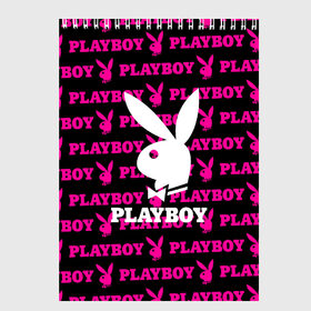 Скетчбук с принтом PLAYBOY в Рязани, 100% бумага
 | 48 листов, плотность листов — 100 г/м2, плотность картонной обложки — 250 г/м2. Листы скреплены сверху удобной пружинной спиралью | brand | brazzers | fake taxi | faketaxi | hub | mode | playboy | бразерс | бренд | мода | фейк такси