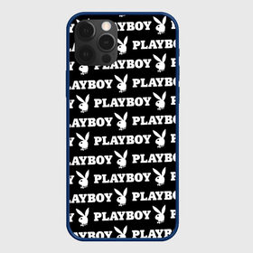 Чехол для iPhone 12 Pro с принтом PLAYBOY PATTERN | ПЛЕЙБОЙ ПАТТЕРН (Z) в Рязани, силикон | область печати: задняя сторона чехла, без боковых панелей | brand | brazzers | fake taxi | faketaxi | hub | mode | playboy | бразерс | бренд | мода | фейк такси