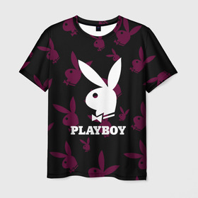 Мужская футболка 3D с принтом PLAYBOY в Рязани, 100% полиэфир | прямой крой, круглый вырез горловины, длина до линии бедер | brand | brazzers | fake taxi | faketaxi | hub | mode | playboy | бразерс | бренд | мода | фейк такси