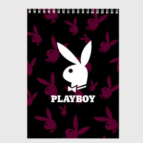 Скетчбук с принтом PLAYBOY в Рязани, 100% бумага
 | 48 листов, плотность листов — 100 г/м2, плотность картонной обложки — 250 г/м2. Листы скреплены сверху удобной пружинной спиралью | brand | brazzers | fake taxi | faketaxi | hub | mode | playboy | бразерс | бренд | мода | фейк такси