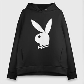 Женское худи Oversize хлопок с принтом PLAYBOY в Рязани, френч-терри — 70% хлопок, 30% полиэстер. Мягкий теплый начес внутри —100% хлопок | боковые карманы, эластичные манжеты и нижняя кромка, капюшон на магнитной кнопке | brand | brazzers | fake taxi | faketaxi | hub | mode | playboy | бразерс | бренд | мода | фейк такси