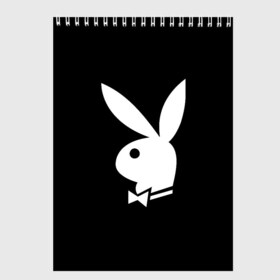 Скетчбук с принтом PLAYBOY в Рязани, 100% бумага
 | 48 листов, плотность листов — 100 г/м2, плотность картонной обложки — 250 г/м2. Листы скреплены сверху удобной пружинной спиралью | brand | brazzers | fake taxi | faketaxi | hub | mode | playboy | бразерс | бренд | мода | фейк такси