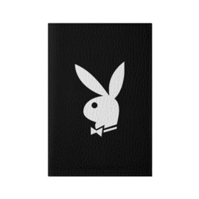 Обложка для паспорта матовая кожа с принтом PLAYBOY в Рязани, натуральная матовая кожа | размер 19,3 х 13,7 см; прозрачные пластиковые крепления | brand | brazzers | fake taxi | faketaxi | hub | mode | playboy | бразерс | бренд | мода | фейк такси