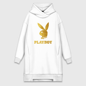 Платье-худи хлопок с принтом PLAYBOY GOLD | ЗОЛОТОЙ ПЛЕЙБОЙ (Z) в Рязани,  |  | Тематика изображения на принте: brand | brazzers | fake taxi | faketaxi | hub | mode | playboy | бразерс | бренд | мода | фейк такси