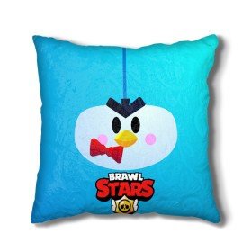 Подушка 3D с принтом Brawl Stars Penguin в Рязани, наволочка – 100% полиэстер, наполнитель – холлофайбер (легкий наполнитель, не вызывает аллергию). | состоит из подушки и наволочки. Наволочка на молнии, легко снимается для стирки | penguin | pengvin | pingvin | пенгвин | пингвин