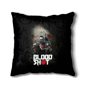 Подушка 3D с принтом BloodShot в Рязани, наволочка – 100% полиэстер, наполнитель – холлофайбер (легкий наполнитель, не вызывает аллергию). | состоит из подушки и наволочки. Наволочка на молнии, легко снимается для стирки | bloodshot | valiant | vin diesel | бладшот | вин дизель | кино | фильм | фильм 2020