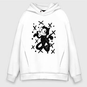 Мужское худи Oversize хлопок с принтом Felix The Cat в Рязани, френч-терри — 70% хлопок, 30% полиэстер. Мягкий теплый начес внутри —100% хлопок | боковые карманы, эластичные манжеты и нижняя кромка, капюшон на магнитной кнопке | Тематика изображения на принте: cat | felix | the | детские | женские | и | кот | кота | кошка | мужские | принт | с котами | с котом | с кошкой | с принтом | супер | супер кот | феликс | черная | черного кота | черной | черный