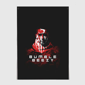 Постер с принтом BUMBLE BEEZY в Рязани, 100% бумага
 | бумага, плотность 150 мг. Матовая, но за счет высокого коэффициента гладкости имеет небольшой блеск и дает на свету блики, но в отличии от глянцевой бумаги не покрыта лаком | bamble | beezey | beezy | bumbl | bumble | бамбал | бамбл | бамблбизи | бизи | бумбл