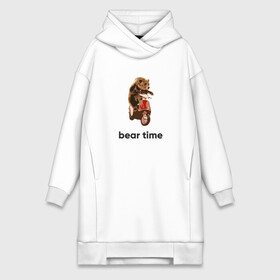 Платье-худи хлопок с принтом Bear time в Рязани,  |  | bear | bear time | bike | moto | motorbike | motorcycle | scooter | медведь | миша | мишка | мопед | мото | мотоцикл