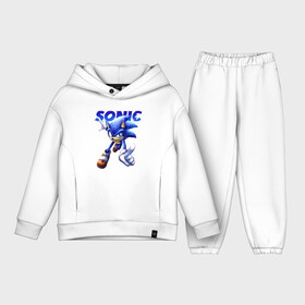 Детский костюм хлопок Oversize с принтом SONIC в Рязани,  |  | animal | games | hedgehog | sega | sonic | speed | speed sonic | быстрый ёж | ёж | ёжик | игры | персонаж | сега | синий ёж | скорость | соник