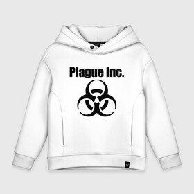 Детское худи Oversize хлопок с принтом PLAGUE INC - (КОРОНАВИРУС). в Рязани, френч-терри — 70% хлопок, 30% полиэстер. Мягкий теплый начес внутри —100% хлопок | боковые карманы, эластичные манжеты и нижняя кромка, капюшон на магнитной кнопке | Тематика изображения на принте: coronavirus | plague inc | plague inc: evolved | вирус в китае | кнр | коронавирус | плагуе инк | плагуе инк: эволвед | эпидемия