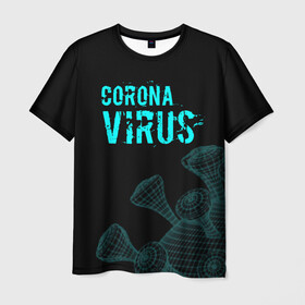 Мужская футболка 3D с принтом CORONAVIRUS. в Рязани, 100% полиэфир | прямой крой, круглый вырез горловины, длина до линии бедер | coronavirus | plague inc | plague inc: evolved | вирус в китае | кнр | коронавирус | плагуе инк | плагуе инк: эволвед | эпидемия