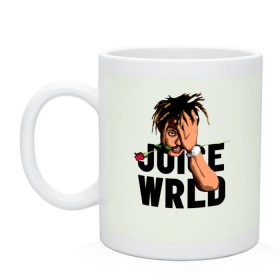 Кружка с принтом Juice WRLD. в Рязани, керамика | объем — 330 мл, диаметр — 80 мм. Принт наносится на бока кружки, можно сделать два разных изображения | Тематика изображения на принте: eminem | godzilla | juice wrld | rap | американский рэпер | годзила | зарубежный реп | маршалл брюс мэтерс | музыка | реп | рэпер | эминем