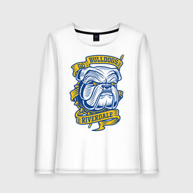 Женский лонгслив хлопок с принтом GO BULLDOGS в Рязани, 100% хлопок |  | arch2ie | betty cooper | cw | go bulldogs | jughead | pop s | riverdale | vdgerir | ривердейл | сидаб