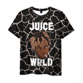 Мужская футболка 3D с принтом Juice WRLD. в Рязани, 100% полиэфир | прямой крой, круглый вырез горловины, длина до линии бедер | Тематика изображения на принте: eminem | godzilla | juice wrld | rap | американский рэпер | годзила | зарубежный реп | маршалл брюс мэтерс | музыка | реп | рэпер | эминем