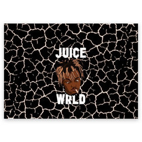 Поздравительная открытка с принтом Juice WRLD. в Рязани, 100% бумага | плотность бумаги 280 г/м2, матовая, на обратной стороне линовка и место для марки
 | eminem | godzilla | juice wrld | rap | американский рэпер | годзила | зарубежный реп | маршалл брюс мэтерс | музыка | реп | рэпер | эминем