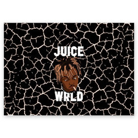 Поздравительная открытка с принтом Juice WRLD. в Рязани, 100% бумага | плотность бумаги 280 г/м2, матовая, на обратной стороне линовка и место для марки
 | Тематика изображения на принте: eminem | godzilla | juice wrld | rap | американский рэпер | годзила | зарубежный реп | маршалл брюс мэтерс | музыка | реп | рэпер | эминем