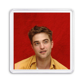 Магнит 55*55 с принтом ROBERT PATTINSON в Рязани, Пластик | Размер: 65*65 мм; Размер печати: 55*55 мм | Тематика изображения на принте: batman | robert pattinson | the batman | twilight | бэтмен | роберт паттинсон | сумерки