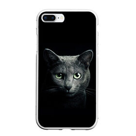 Чехол для iPhone 7Plus/8 Plus матовый с принтом Кот в Рязани, Силикон | Область печати: задняя сторона чехла, без боковых панелей | Тематика изображения на принте: animal | animals | beast | black | cat | kitten | британец | британка | животное | животные | зверек | зверь | кот | котейка | котенок | котики | котэ | кошка | кошки | черная