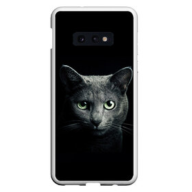 Чехол для Samsung S10E с принтом Кот в Рязани, Силикон | Область печати: задняя сторона чехла, без боковых панелей | Тематика изображения на принте: animal | animals | beast | black | cat | kitten | британец | британка | животное | животные | зверек | зверь | кот | котейка | котенок | котики | котэ | кошка | кошки | черная