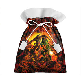 Подарочный 3D мешок с принтом DooM Eternal & 1993 в Рязани, 100% полиэстер | Размер: 29*39 см | doom eternal | doomguy | ад | доом | дум гай | дум этернал | игра | монстры | персонаж из игры | шутер
