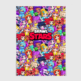 Постер с принтом BrawlStars Girls (Oko) в Рязани, 100% бумага
 | бумага, плотность 150 мг. Матовая, но за счет высокого коэффициента гладкости имеет небольшой блеск и дает на свету блики, но в отличии от глянцевой бумаги не покрыта лаком | 8 | bit | brawl | brawlstars | bs | girls | oko | stars | virus | бит | бравл | бравлеры | бравлстарс | бравлы | браво | бровл | броул | броулбол | бс | вирус | все | герои | девочки | игра | коллаж | много | мультик | обои | образ | око |